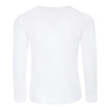 MONNALISA shirt girocollo tinta unita con stampa Bianco per Bambina 11D644 BIANCO MONNALISA 