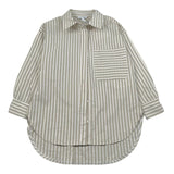 Lu Lu By Miss Grant Camicia Tinta Unita con Fantasia A Righe per Bambina LL3646 BEIGE LU LU BY MISS GRANT 