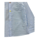 Daniele Alessandrini Long Sleeve Shirt Solid Color with White Striped Pattern for Boys