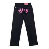 JOHN RICHMOND jeans tinta unita cn logo posteriore Nero per Bambina RGA25253 NERO JOHN RICHMOND 
