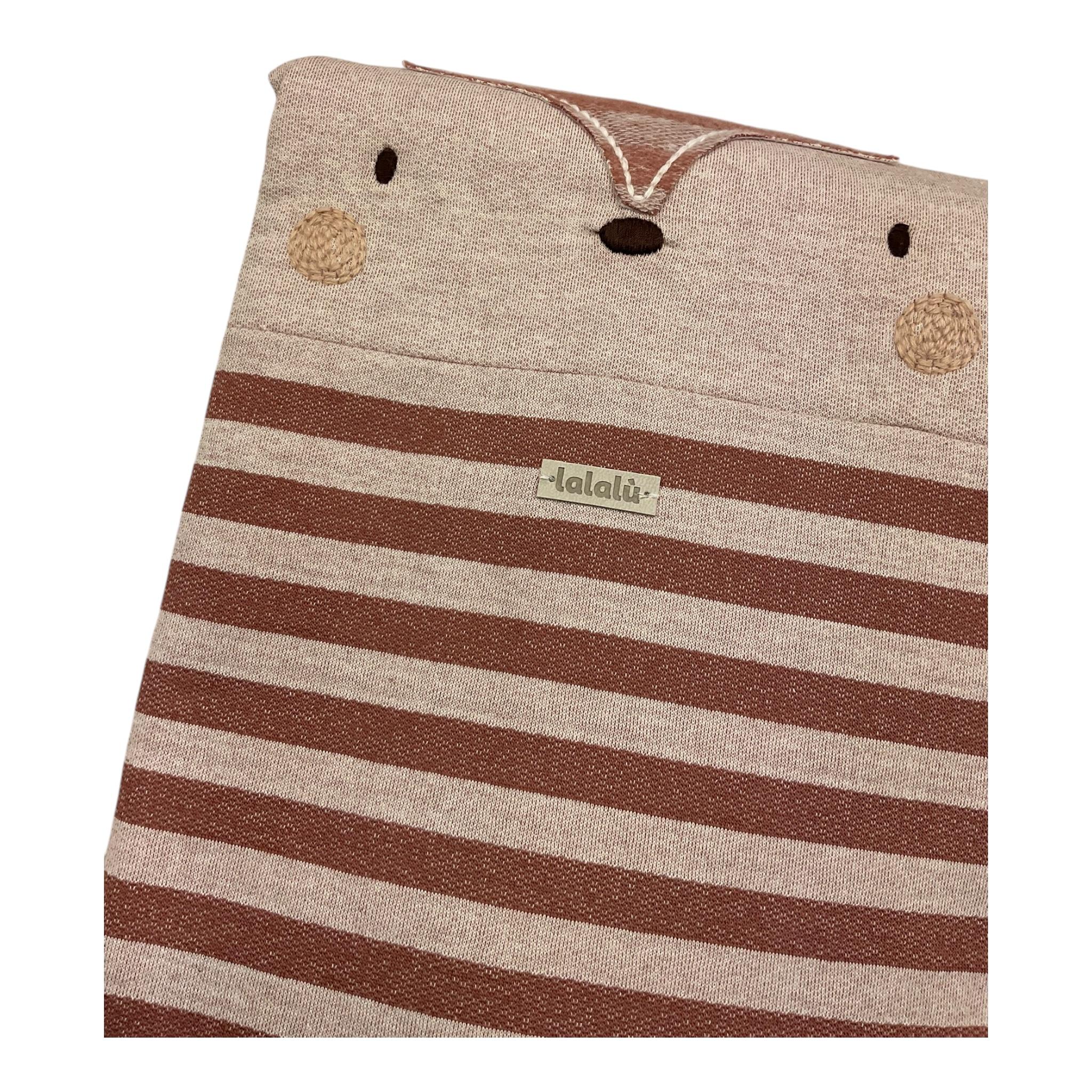 LALALU' coperta fantasia a righe Beige per Bambina COL4N BEIGE LALALU' 