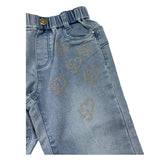 LIU JO jeans tinta unita modello zampa Azzurro per Neonata KF4019N AZZURRO LIU JO 