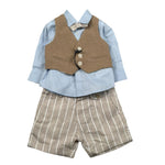Jeckerson Completo 4 Pezzi Gilet-Camicia-Pantalone-Papillon per Bambino JN4060J BIEGE JECKERSON 