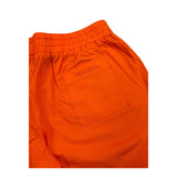 Max&amp;Co. Plain Shorts With Striped Pattern And Elastic Waistband Orange For Girls