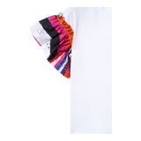 Emilio Pucci Plain T-Shirt With Contrast Sleeves White For Girls