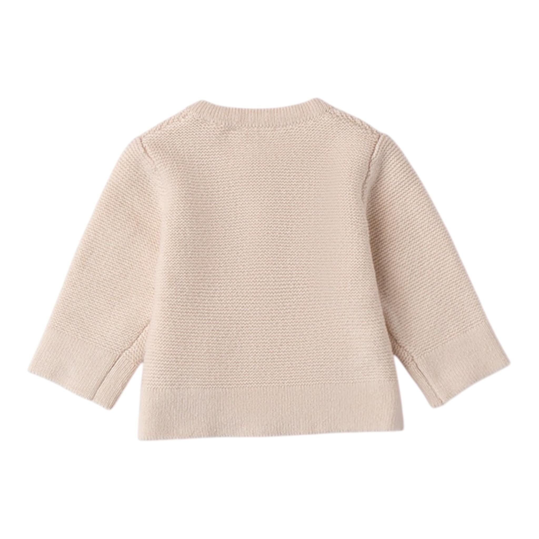 MINI BANDA cardigan tinta unita con fiocchi Beige per Neonata A740 BEIGE MINI BANDA 