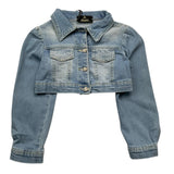 Fun &amp; Fun Baby Girl Solid Color Denim Jacket Light Blue