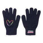 BillIEBLUSH guanti tinta unita con pailettes Blu per Bambina U20593 BLU BillIEBLUSH 