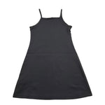 Calvin Klein Abito Tinta Unita A Bretelle con Logo per Bambina IG0IG02909 NERO CALVIN KLEIN 