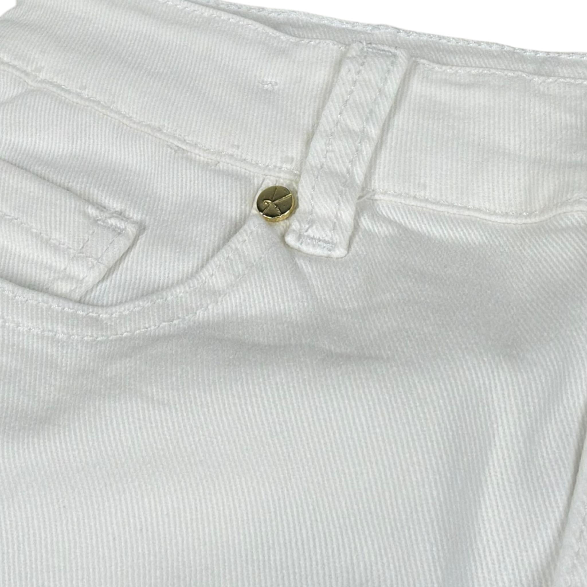 Kaos Pantalone Tinta Unita con Girovita Regolabile per Bambina KS186 BIANCO KAOS 