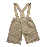 Miss Blumarine Solid Color Bermuda Shorts With Beige Straps For Newborns