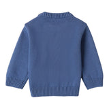 MINI BANDA maglia girocollo tinta unita Blu per Neonato 3A666 BLU MINI BANDA 