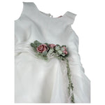 Mimilu' Abito Cerimonia Tinta Unita Giromanica per Bambina 207 BIANCO MIMILU' 