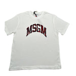 Msgm T-Shirt Girocollo Tinta Unita con Stampa per Bambina S5MSJGTH255 BIANCO MSGM 
