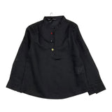 Daniele Alessandrini Plain Shirt With Contrast Buttons Black For Newborn