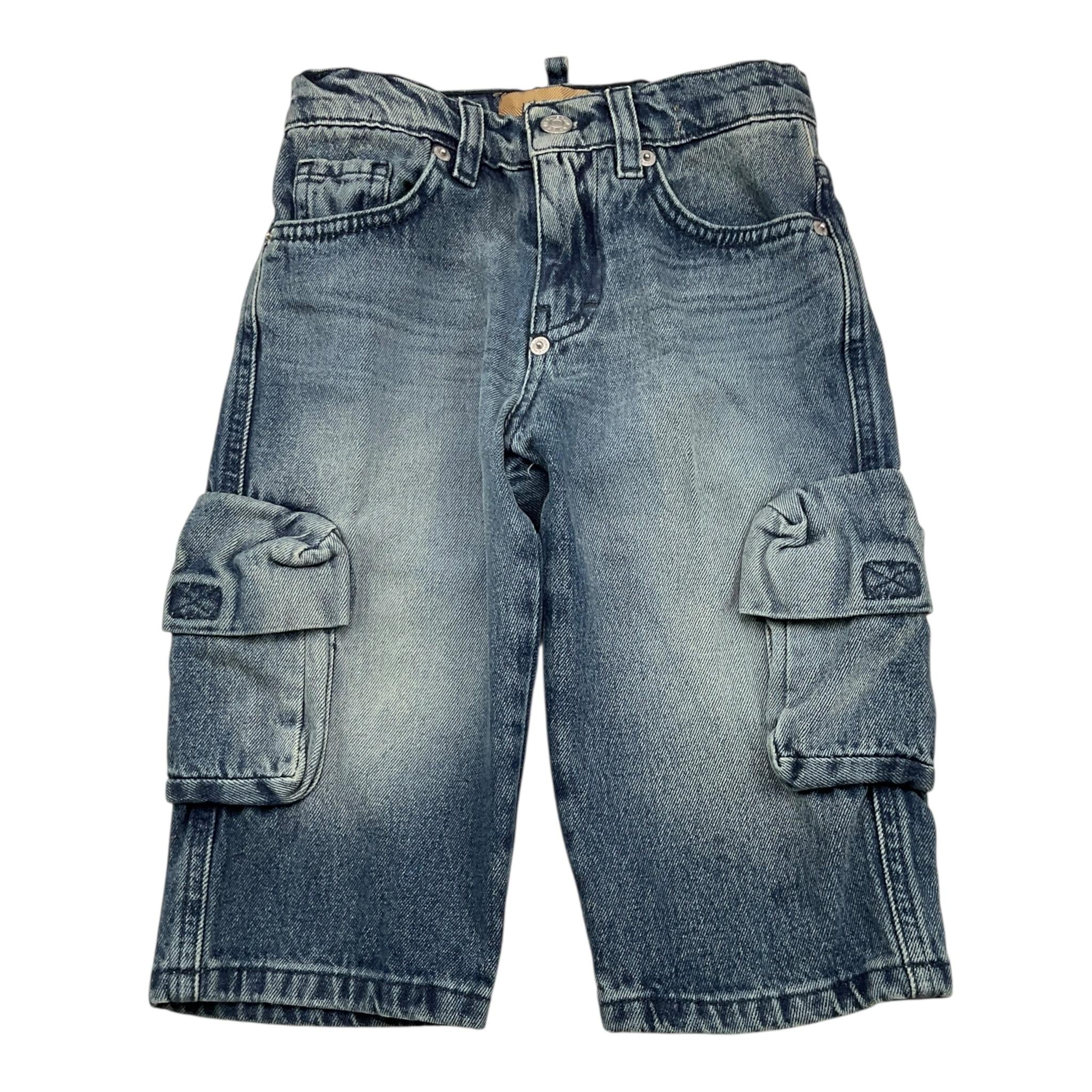 I'M BRIAN bermuda in denim tinta unita con girovita regolabile Azzurro per Neonato SAMJL26 AZZURRO I'M BRIAN 