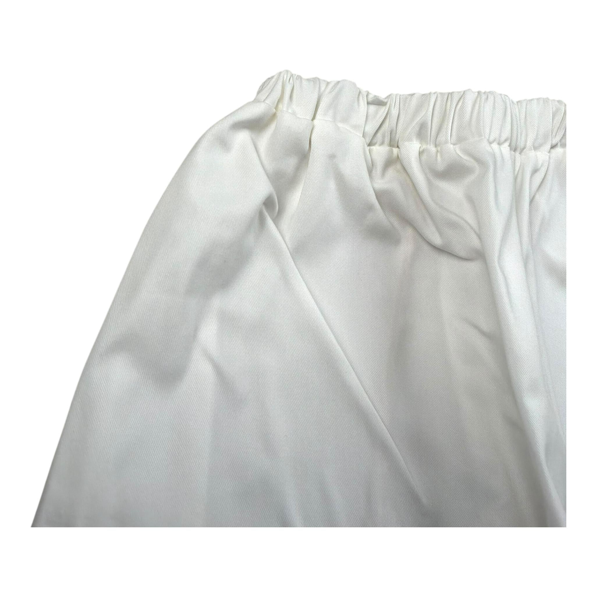 Zero Ampere Pantalone Tinta Unita con Elastico In Vita per Neonato DAVID BIANCO ZERO AMPERE 