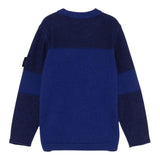 STONE ISLAND maglia tinta unita girocollo con logo Blu per Bambino 8116521Z2 BLU STONE ISLAND 