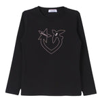 PINKO shirt girocollo tinta unita con stampa Nero per Bambina F4PIJGTH053 NERO PINKO 