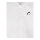 TRUSSARDI camicia tinta unita con logo Bianco per Bambino TIA24068CA BIANCO TRUSSARDI 