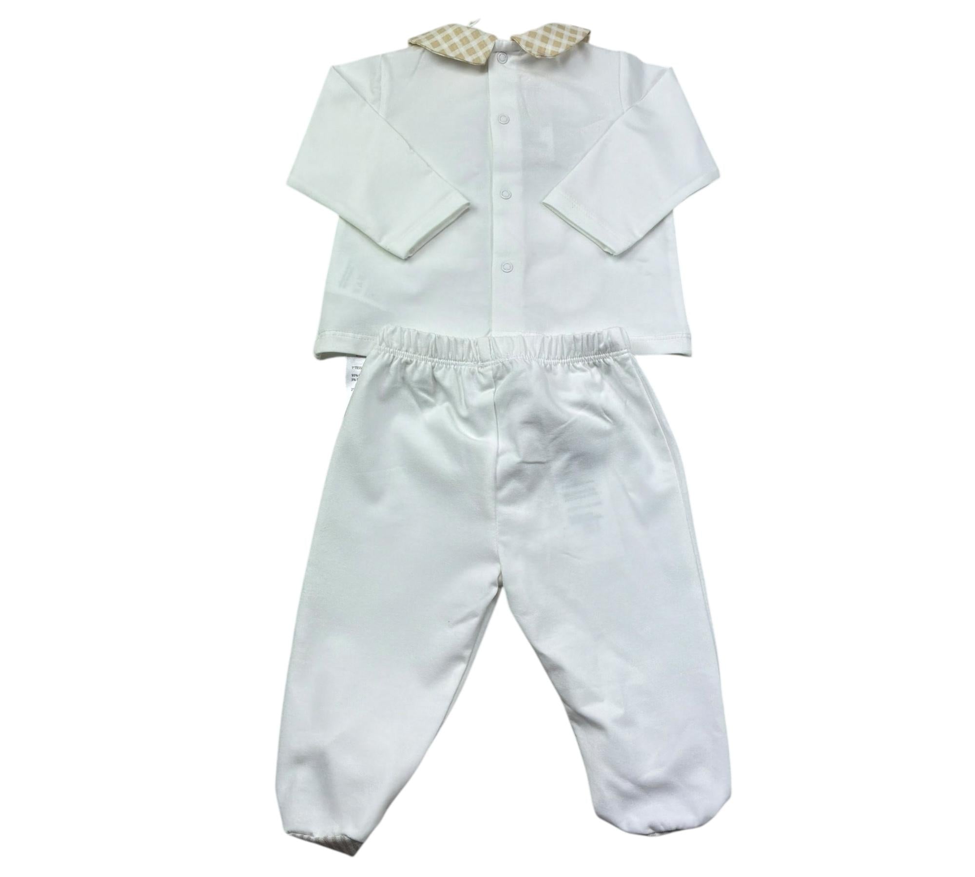 Le Bebe Completo 2 Pezzi Shirt-Ghettina per Neonato LBB5278 BIANCO LE BEBE 