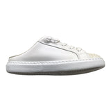 2Star Sneakers Solid Color With Stars Laces And Glitter White For Girls
