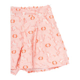 Simonetta Short Solid Color With Pink Applications For Girls