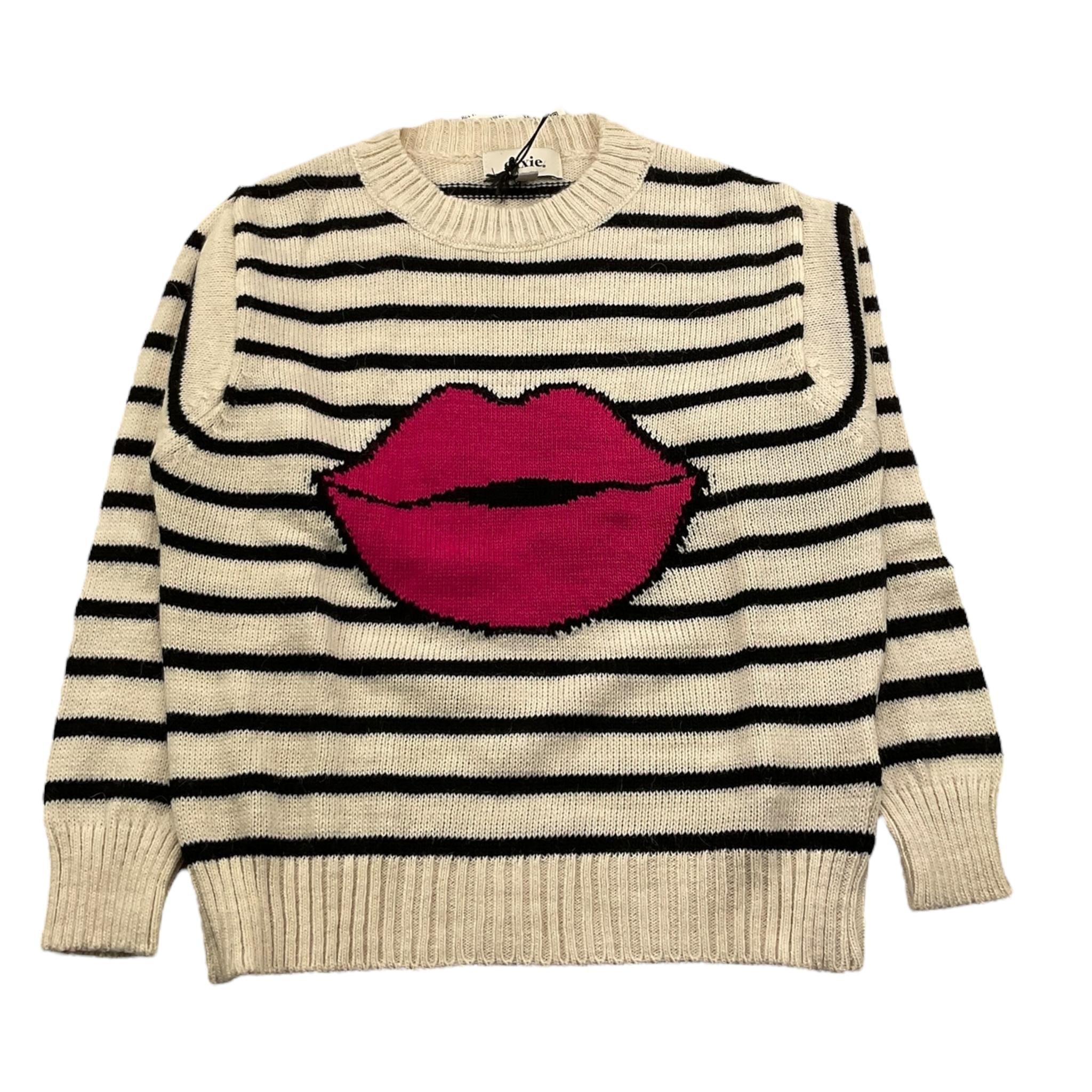 DIXIE maglia girocollo fantasia a righe Panna per Bambina NB20231G67 PANNA DIXIE 