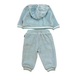 MOSCHINO completo 2pz felpa-pantalone tinta unita con logo Azzurro per Neonato MUK05A AZZURRO MOSCHINO 