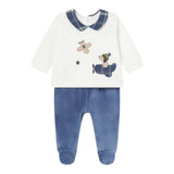 MAYORAL completo bicolore 2pz maglia-ghettina Bianco/blu per Neonato 2512 BIANCO/BLU MAYORAL 