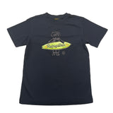 Refrigiwear Solid Color Crew Neck T-Shirt With Black Logo Print For Boys