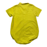 Wedoble Yellow Solid Color Half Sleeve Romper For Newborn