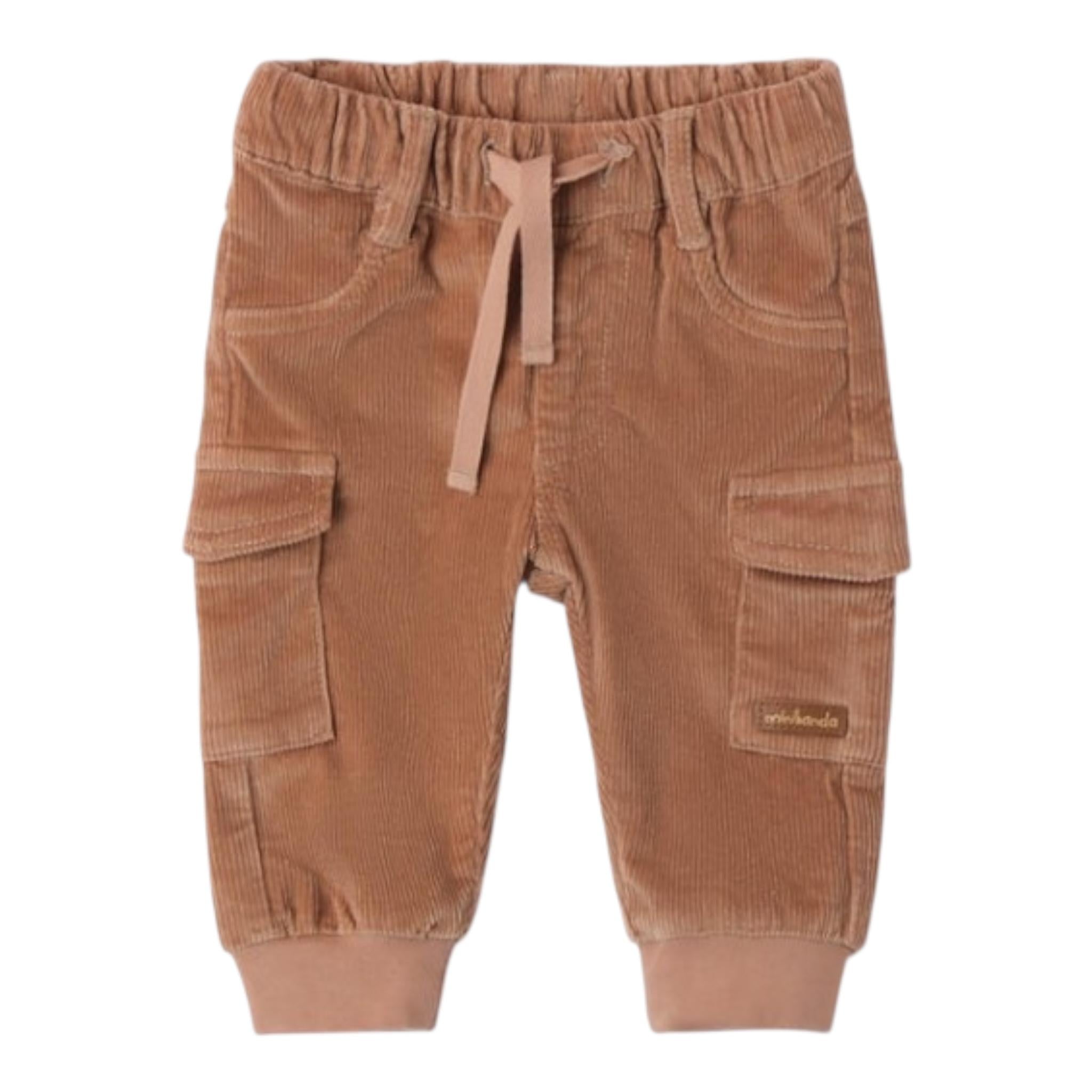 MINI BANDA pantalone tinta unita con elastico in vita Marrone per Neonato 3A639XX MARRONE MINI BANDA 