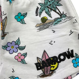 Barrow Kids Complete T-Shirt-Short Solid Color With Contrast Prints White For Girls
