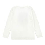 Monnalisa Shirt Girocollo Tinta Unita con Stampa per Neonata 19D612 BIANCO MONNALISA 