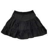 Aniye By Girl Solid Color Elastic Waist Skirt Black For Girls