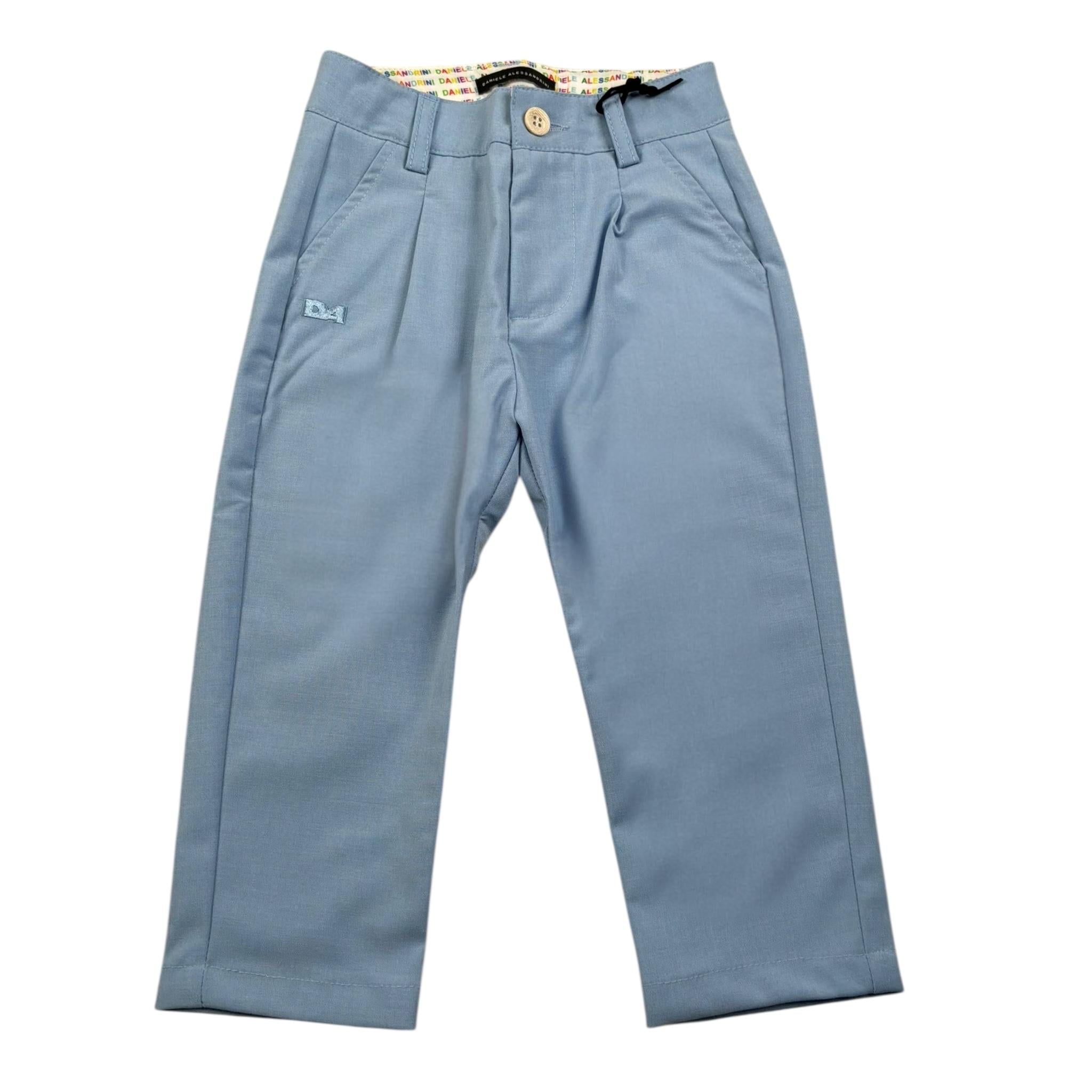 Daniele Alessandrini Pantalone Tinta Unita con Girovita Regolabile per Neonato 1295P00006 AZZURRO DANIELE ALESSANDRINI 