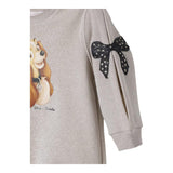 MONNALISA abito felpa girocollo tinta unita manica lunga luex Beige per Bambina 19D901 BEIGE MONNALISA 