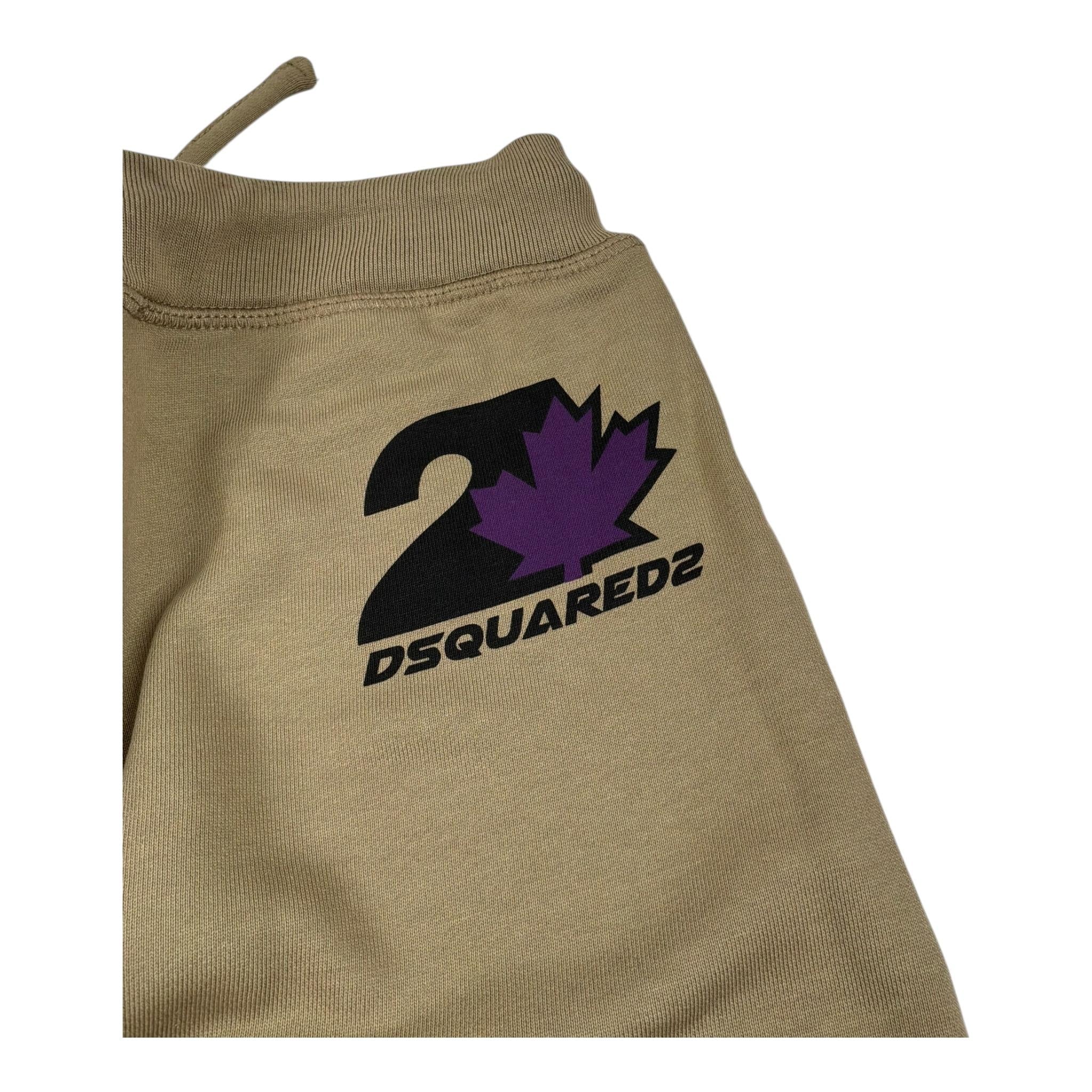 Dsquared2 Pantalone Tuta Tinta Unita con Logo per Bambino DQ2473 VERDE DSQUARED2 
