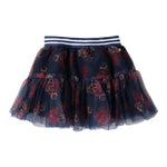 SARABANDA gonna tinta unita con fantasia orsi Blu per Bambina 0A338 BLU SARABANDA 