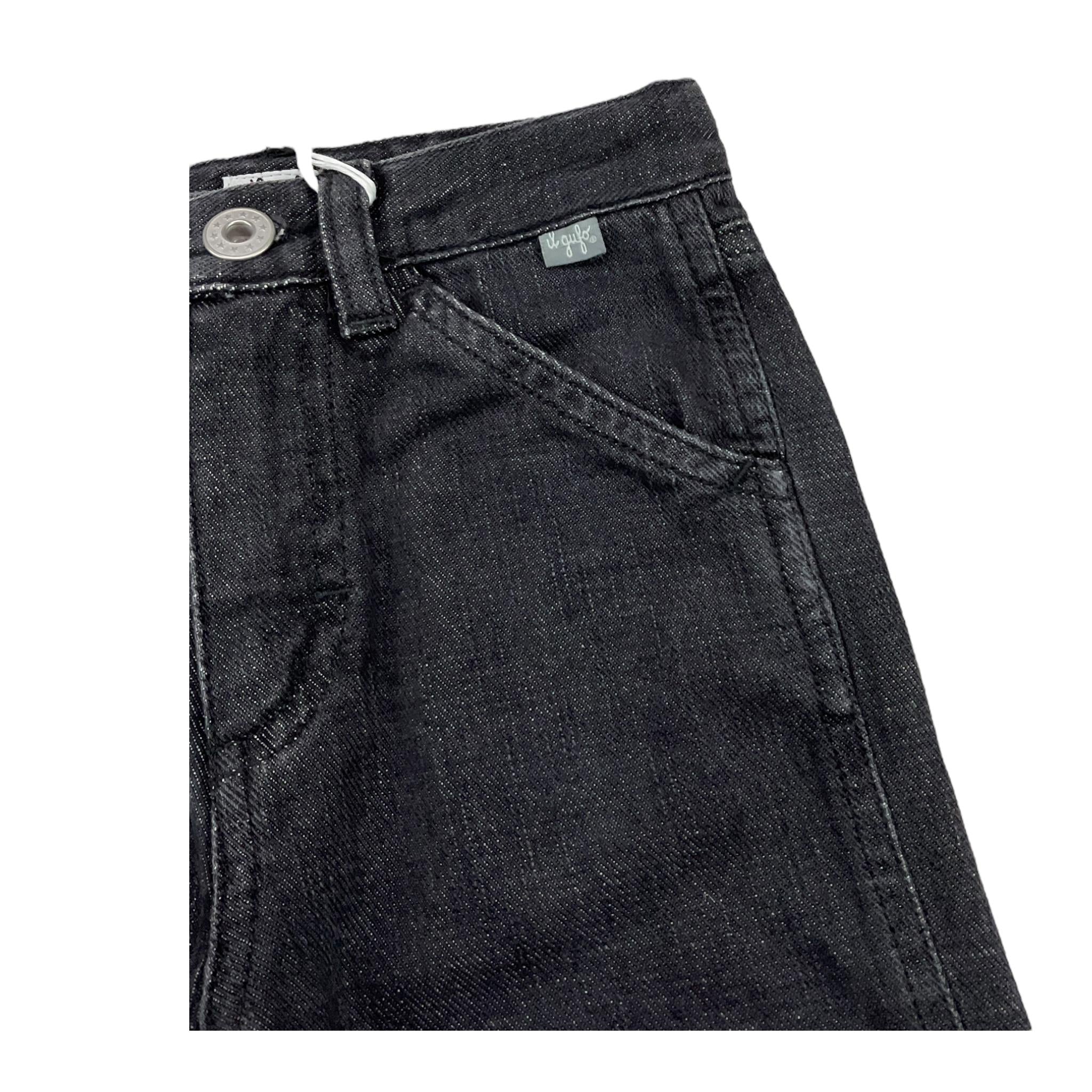 IL GUFO jeans tinta unita con girovita regolabile Nero per Bambino A24PL431J0048 NERO IL GUFO 