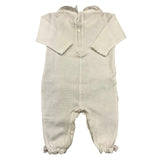 Minu' Long Sleeve Plain Thread Romper With White Tulle For Newborns