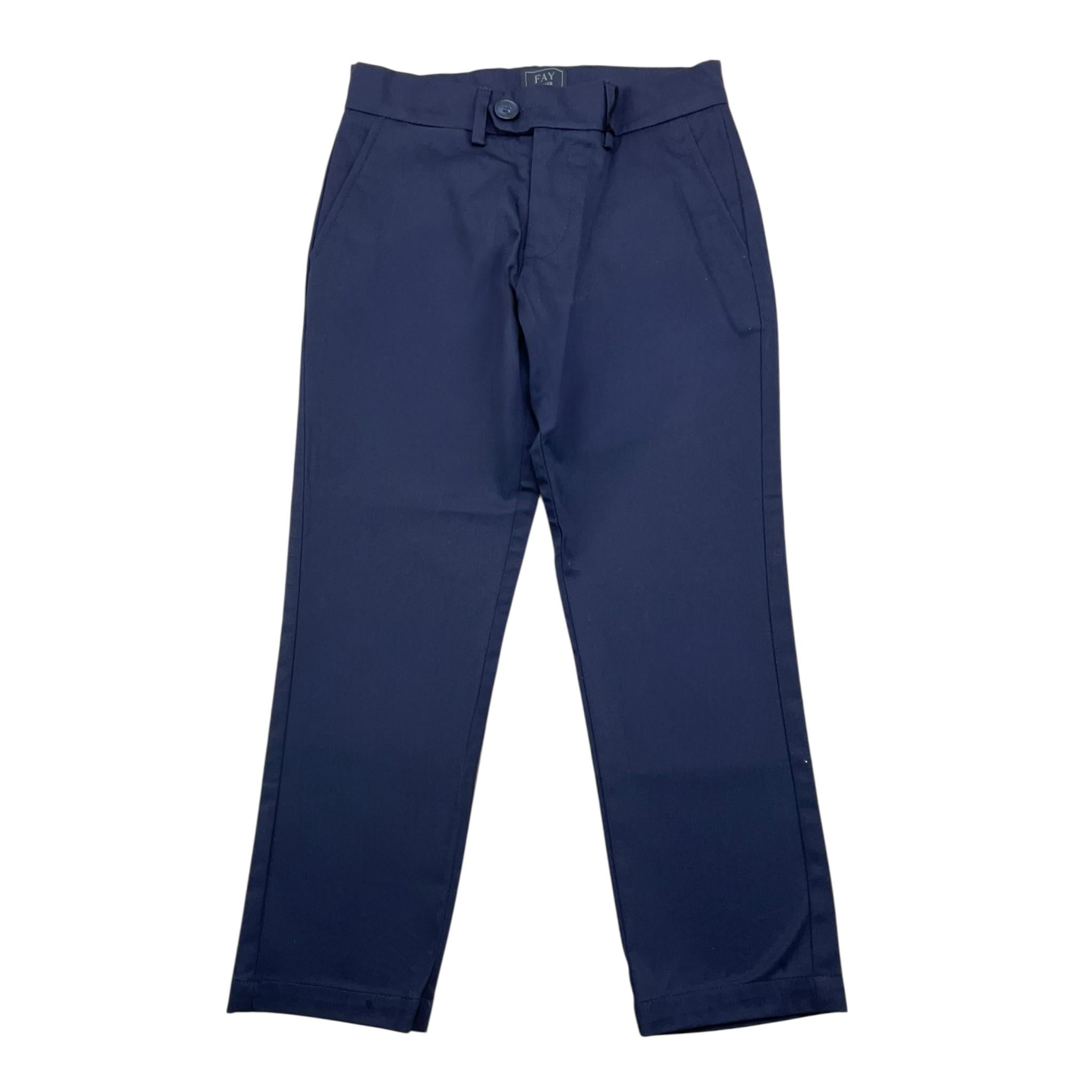 Fay Pantalone Tinta Unita con Girovita Regolabile per Bambino FU6P20 BLU FAY 