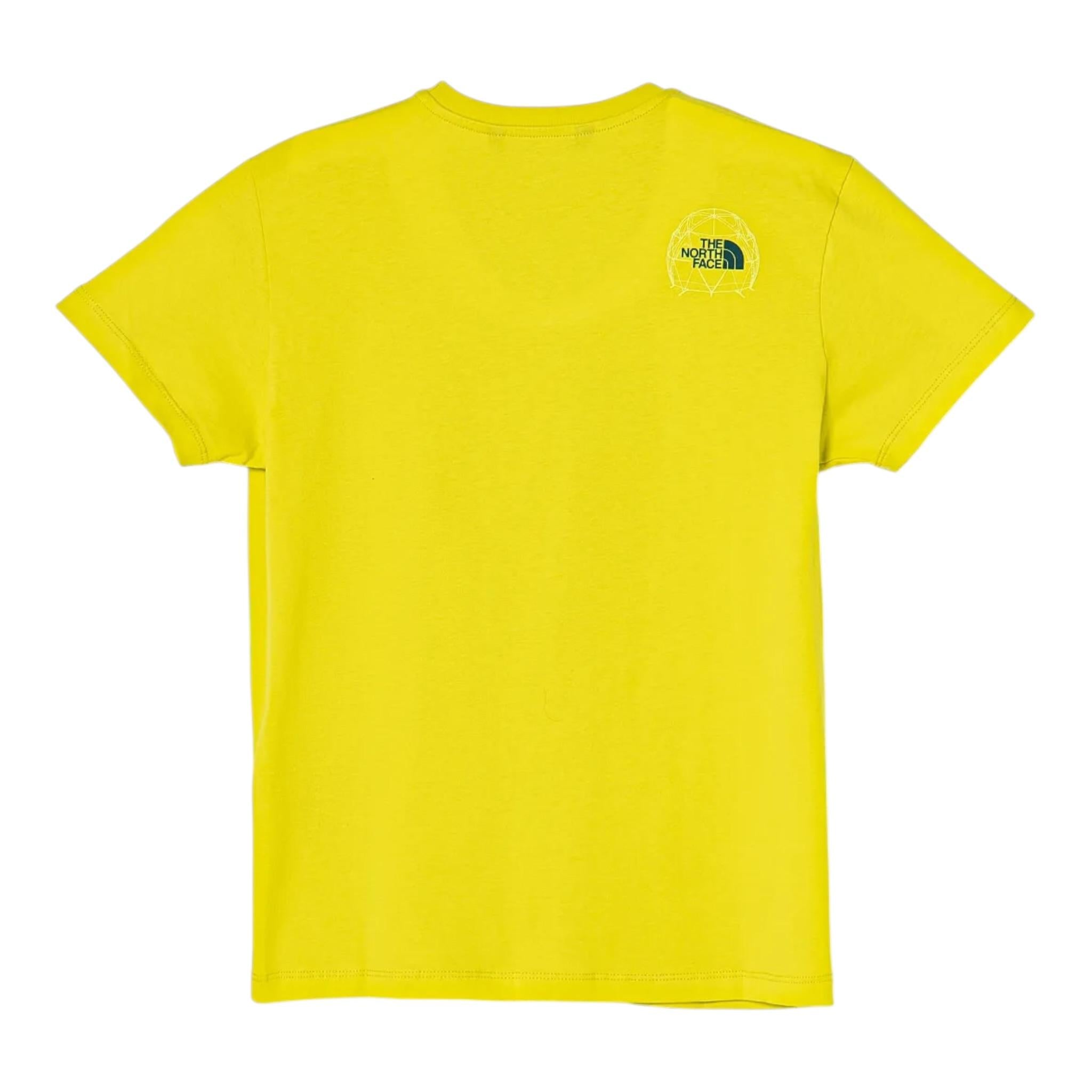 The North Face T-Shirt Girocollo tinta unita con Stampa Giallo per Bambino NF0A8AXGJ GIALLO THE NORTH FACE 