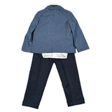 Gastone Completo 4 Pezzi Giacca-Camicia-Pantalone-Papillon per Neonato G5111A BLU GASTONE 