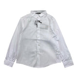 Daniele Alessandrini Long Sleeve Shirt Solid Color with Print White for Children