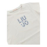 Liu Jo T-Shirt Girocollo Tinta Unita con Brillantini per Neonata KA5094X BIANCO LIU JO 