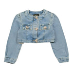 Fun & Fun Giubbino In Denim Modello Crop per Bambina FNCBJK16530J BLU FUN & FUN 