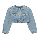 Fun & Fun Giubbino In Denim Modello Crop per Bambina FNCBJK16530J BLU FUN & FUN 