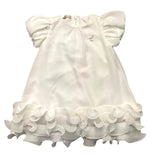 Liu Jo Solid Color Dress With White Ruffles For Baby Girl